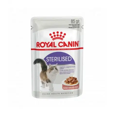 Pâtée Pour Chat Royal Canin Sterilised 12 Sachets 85 G - Sauce 1 Pâtée Pour Chat Royal Canin Sterilised 12 Sachets 85 G - Sauce