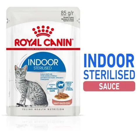 Patee Chat Royal Canin Indoor Sauce 12x85g 3 Patee Chat Royal Canin Indoor Sauce 12x85g – Image 3