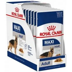 Maxi Adulte Royal Canin - Viande š Salsa - 10 Enveloppe X 140 Gr