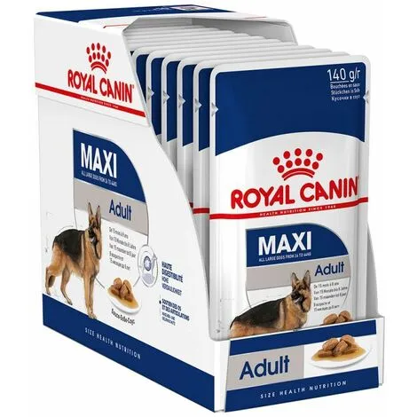 Maxi Adulte Royal Canin - Viande š Salsa - 10 Enveloppe X 140 Gr 1 Maxi Adulte Royal Canin - Viande š Salsa - 10 Enveloppe X 140 Gr