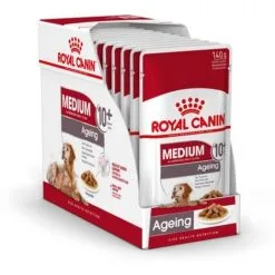 Royal Canin Adulte Moyen Vieillissement 10+ - Viande š Salsa - 10 Enveloppes X 140 Gr