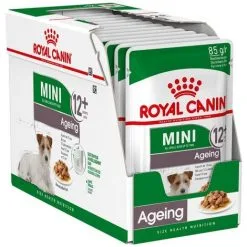 Royal Canin Mini Vieillissement 12+ - Viande š Salsa - 12 Enveloppe X 85 Gr