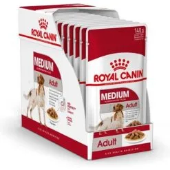 Royal Canin Adulte Moyen - Viande š Salsa - 10 Enveloppe X 140 Gr